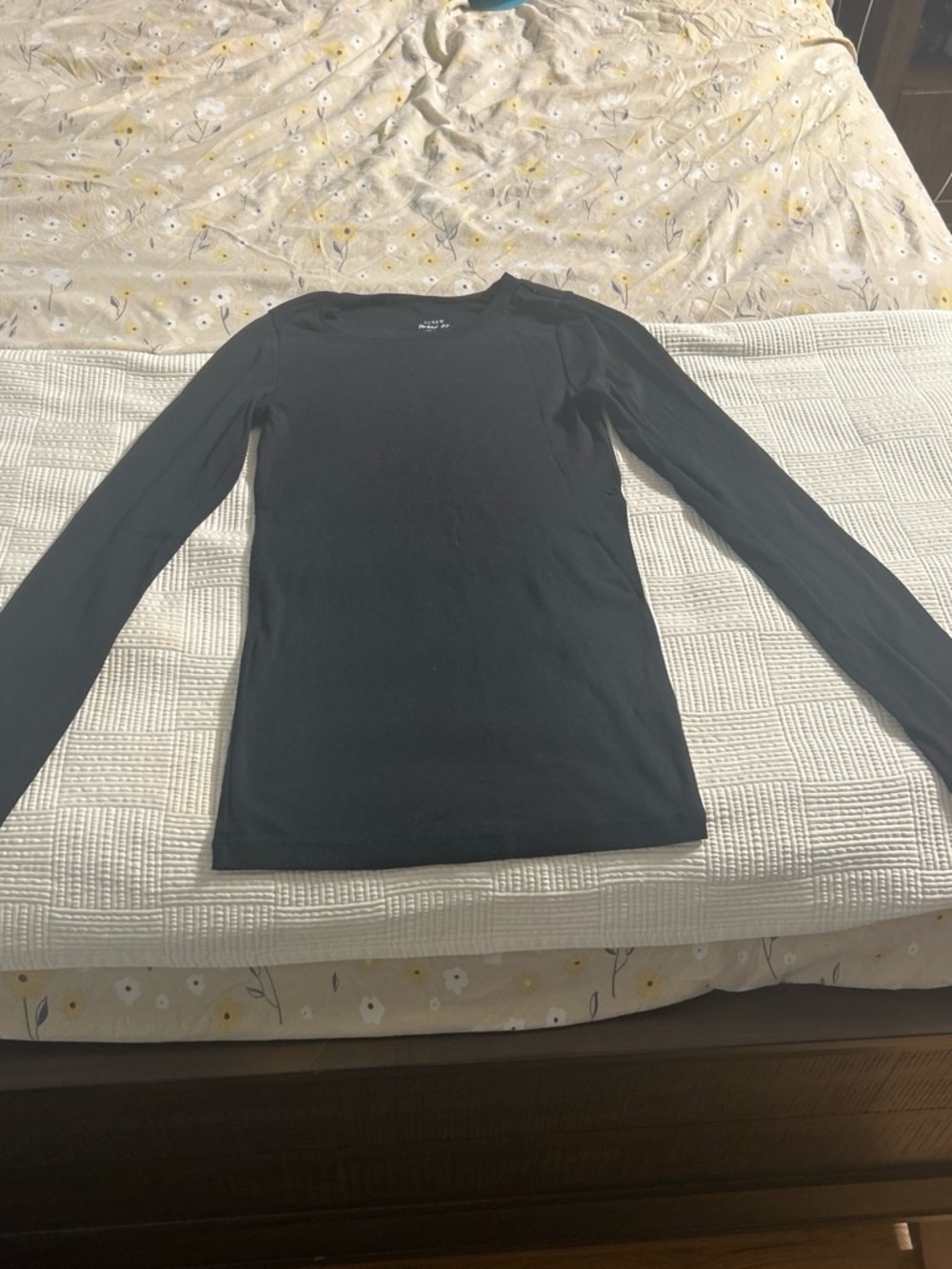 J. Crew Black Long-Sleeve Crewneck Tee